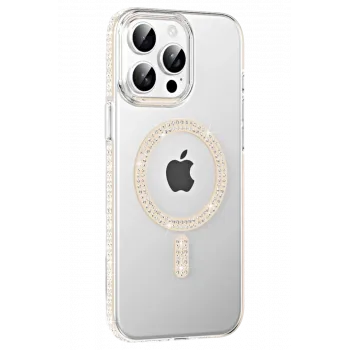 Joko Apple iPhone 14 Pro Max Move Taşlı Magsafe Kapak - Pembe