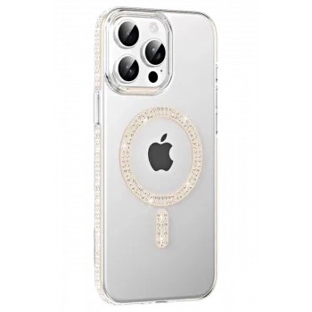 Joko Apple iPhone 14 Pro Max Move Taşlı Magsafe Kapak - Pembe