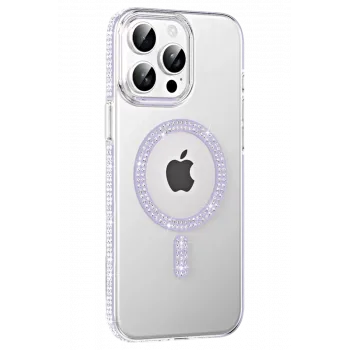 Joko Apple iPhone 15 Pro Move Taşlı Magsafe Kapak - Lila