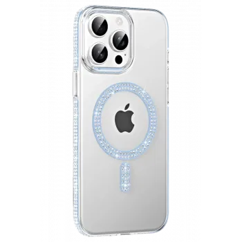 Joko Apple iPhone 15 Pro Move Taşlı Magsafe Kapak - Mavi