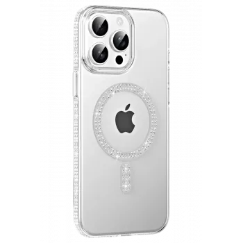 Joko Apple iPhone 15 Pro Move Taşlı Magsafe Kapak - Natural Grey