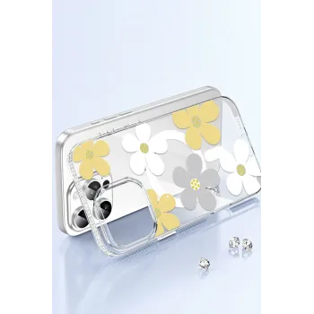 Joko Apple iPhone 16 Pro Max Floral Magsafe Kapak - Turuncu