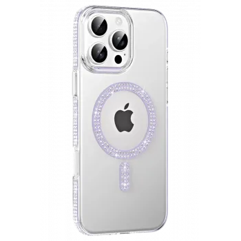 Joko Apple iPhone 16 Pro Max Move Taşlı Magsafe Kapak - Lila