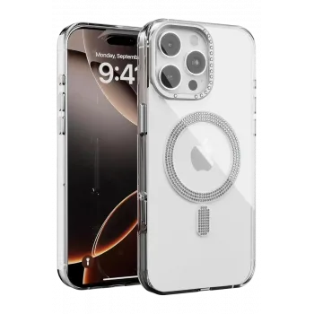 Joko Apple iPhone 16 Pro Max Tash Diamond Magsafe Kapak - Beyaz