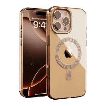 Joko Apple iPhone 16 Pro Max Tash Diamond Magsafe Kapak - Gold