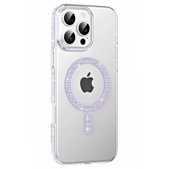 Joko Apple iPhone 16 Pro Move Taşlı Magsafe Kapak - Lila