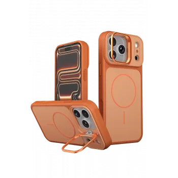 Joko Apple iPhone 17 Pro Max Pale Magsafe Standlı Kapak - Turuncu