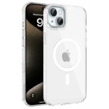 Joko iPhone 15 Gleam PC Sert Magsafe Kılıf - Şeffaf