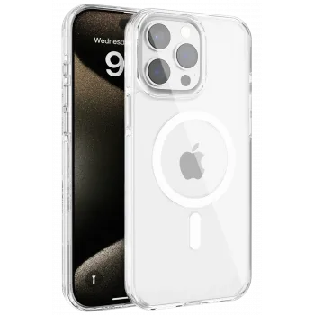Joko iPhone 15 Pro Max Gleam PC Sert Magsafe Kılıf - Şeffaf