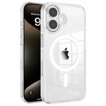 Joko Apple iPhone 16 Gleam PC Sert Magsafe Kılıf - Şeffaf