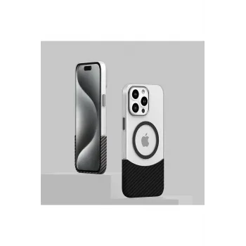 Joko iPhone 16 Plus Carbon Puzzle Magsafe Kapak - Beyaz
