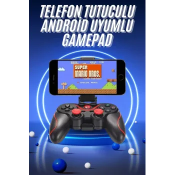 Joystik Gamepad Bluetooth Telefon Tutucu Oyun Kolu Telefon Android Uyumlu