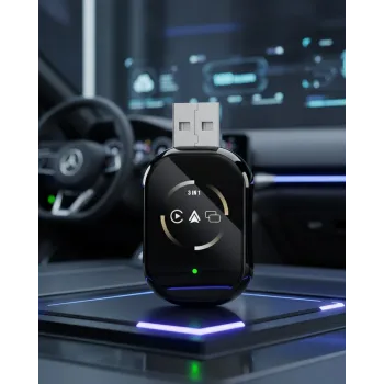 Kablosuz CarPlay ve Android Auto Adaptörü Tak Çalıştır Kullanım