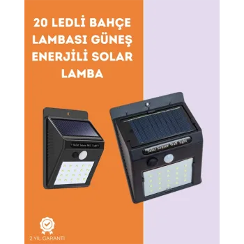 Kablosuz Solar LED Lamba | Bahçe, Veranda, Merdiven Işığı, Otomatik Aç-Kapa Sensörlü