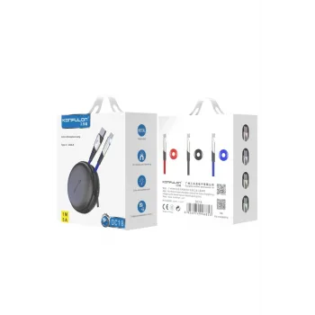 Konfulon DC18 Type-C Kablo 1M 5A - Kırmızı