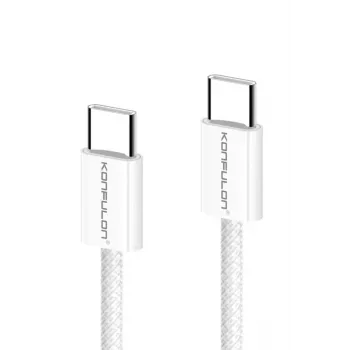 Konfulon DC82 1M 60W Type-C to Type-C PD Hızlı Şarj Kablo - Beyaz