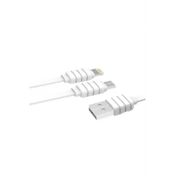 Konfulon S56 2in1 (Lightning-Micro USB) Kablo 1.2M 2.1A