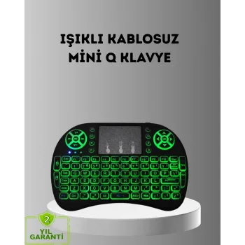 LED Işıklı Q Klavye – Touchpad, Numerik Tuş Takımı ve Multimedya Kısayolları