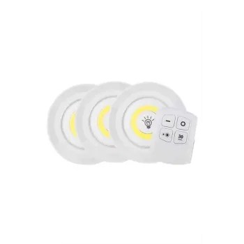 Led Lamba 3lü Uzaktan Kumandalı Yapışkanlı