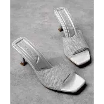 Luart Platin Simli Topuklu Terlik