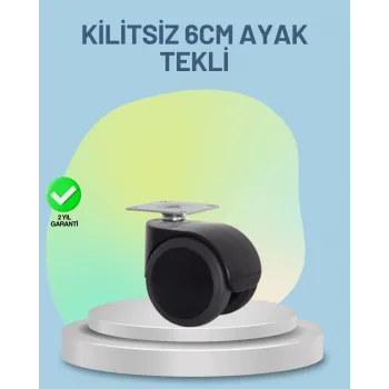 Mobilya Tekerleği 6 cm Kilitsiz Tekli Satış