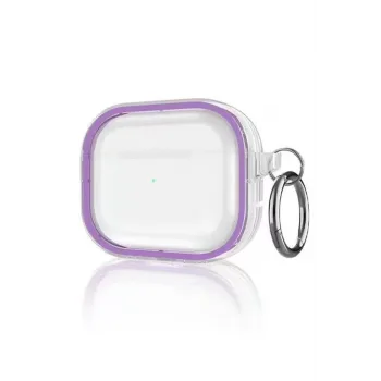 Movenchy Airpods Pro 2 (2.nesil) Shiny Şeffaf Kılıf - Mor