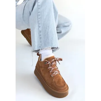 Muden Taba Süet Bağcıklı Bot