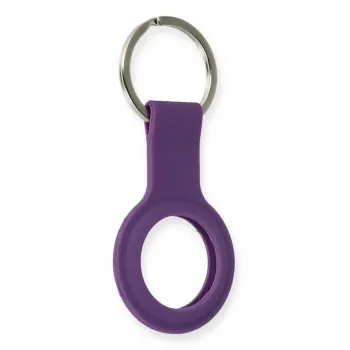 Newface Airtag Silikon Kılıf - Mor