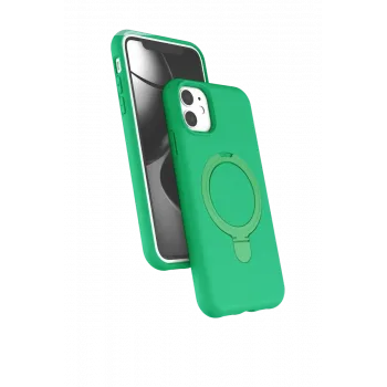 Newface Apple iPhone 11 Regal Magsafe Standlı Kapak - Yeşil