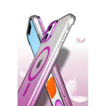 Newface Apple iPhone 12 Glossy Magsafe Kapak - Mavi