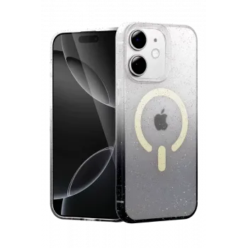 Newface Apple iPhone 12 Pummel Shiny Magsafe Kapak - Siyah