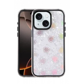 Newface Apple iPhone 14 Lumi Desenli Kapak - Siyah
