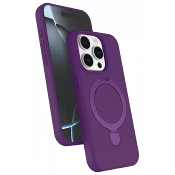 Newface Apple iPhone 14 Pro Max Regal Magsafe Standlı Kapak - Derin Mor