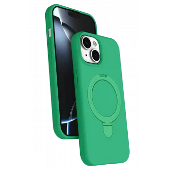 Newface Apple iPhone 14 Regal Magsafe Standlı Kapak - Yeşil