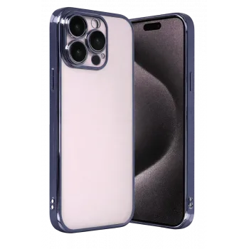 Newface Apple iPhone 15 Pro Max Razer Lensli Silikon - Lacivert