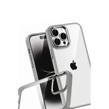 Newface Apple iPhone 15 Pro Max Razer Lensli Silikon - Titan Gri