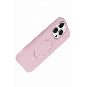 Newface Apple iPhone 15 Pro Max Regal Magsafe Standlı Kapak - Açık Pembe