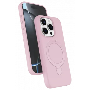 Newface Apple iPhone 15 Pro Max Regal Magsafe Standlı Kapak - Açık Pembe