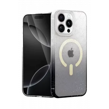 Newface Apple iPhone 15 Pro Pummel Shiny Magsafe Kapak - Siyah