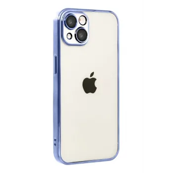 Newface Apple iPhone 15 Razer Lensli Silikon - Açık Mavi