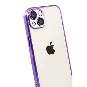 Newface Apple iPhone 15 Razer Lensli Silikon - Mor