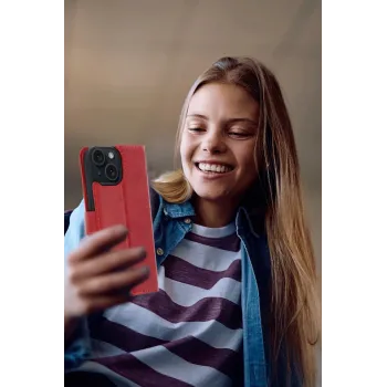 Newface Apple iPhone 15 Trend S Plus Kapaklı Kılıf - Siyah