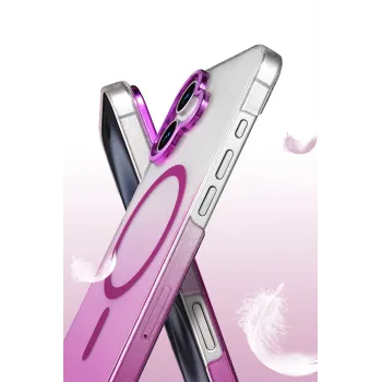 Newface Apple iPhone 16 Plus Glossy Magsafe Kapak - Çöl Titanyum