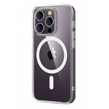 Newface Apple iPhone 16 Pro Max Combo Sert Şeffaf Magsafe Kapak - Şeffaf