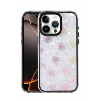 Newface Apple iPhone 16 Pro Max Lumi Desenli Kapak - Siyah