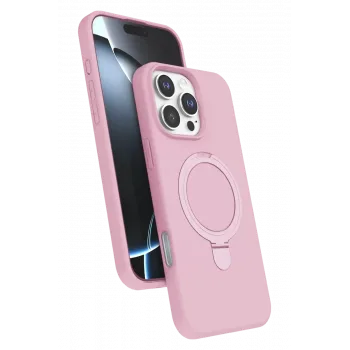 Newface Apple iPhone 16 Pro Regal Magsafe Standlı Kapak - Açık Pembe