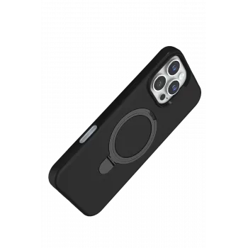 Newface Apple iPhone 16 Pro Regal Magsafe Standlı Kapak - Siyah
