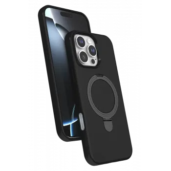 Newface Apple iPhone 16 Pro Regal Magsafe Standlı Kapak - Siyah