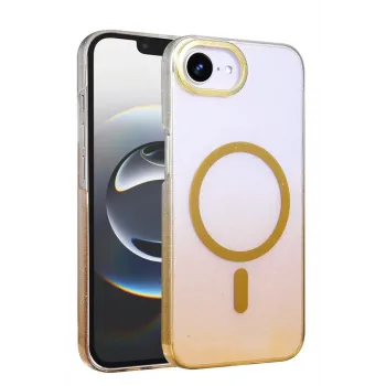 Newface Apple iPhone 16E Glossy Magsafe Kapak - Çöl Titanyum