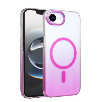 Newface Apple iPhone 16E Glossy Magsafe Kapak - Mor